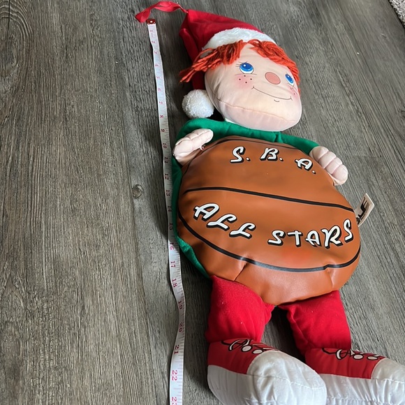 📌Santa’s Best Rennoc BASKETBALL Boy Elf Plush Christmas Stocking SBA ALL STARS - Picture 3 of 12